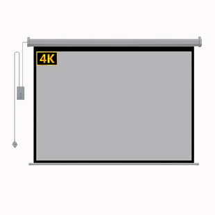 定制电动投影仪幕布家用影院金属抗光幕布升降超高清150寸180寸200寸250寸会议室喷绘背景挂墙吊顶投影机屏布