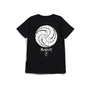 日系战国黑田官兵卫家纹t恤男短袖夏2025新款纯棉青少年学生体恤