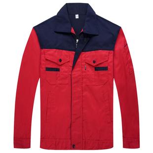 春秋长袖工作服套装男女上衣加厚维修工厂车间定制汽修厂服劳保服