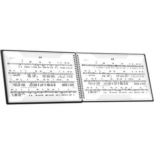 横版可改谱钢琴谱夹册乐谱修改夹曲谱夹子A4学生文件夹袋