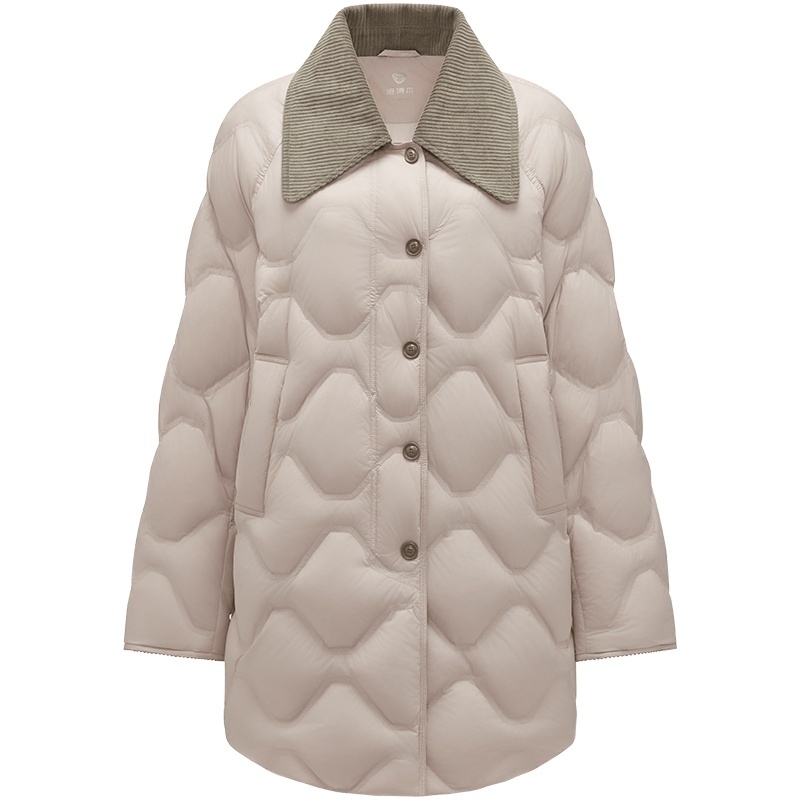 坦博尔官方2025秋冬新款中长款轻薄羽绒服女款保暖修身时尚外套