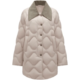 坦博尔官方2025秋冬新款中长款轻薄羽绒服女款保暖修身时尚外套