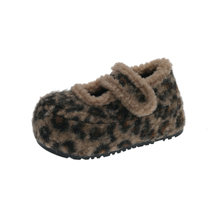 小个子内增高魔术贴面包鞋毛毛鞋女冬季加绒勃肯鞋毛呢保暖棉鞋子