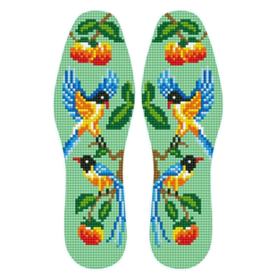 加厚十字绣鞋垫自己绣纯棉手工半成品带针线印花不褪色男女款婚庆