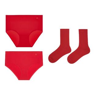 内外橙标女无痕内裤中筒袜套装红盒本命年元旦马年送礼NEIWAI