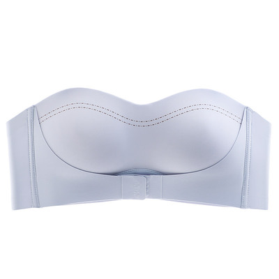 前扣无肩带内衣女防滑聚拢防走光