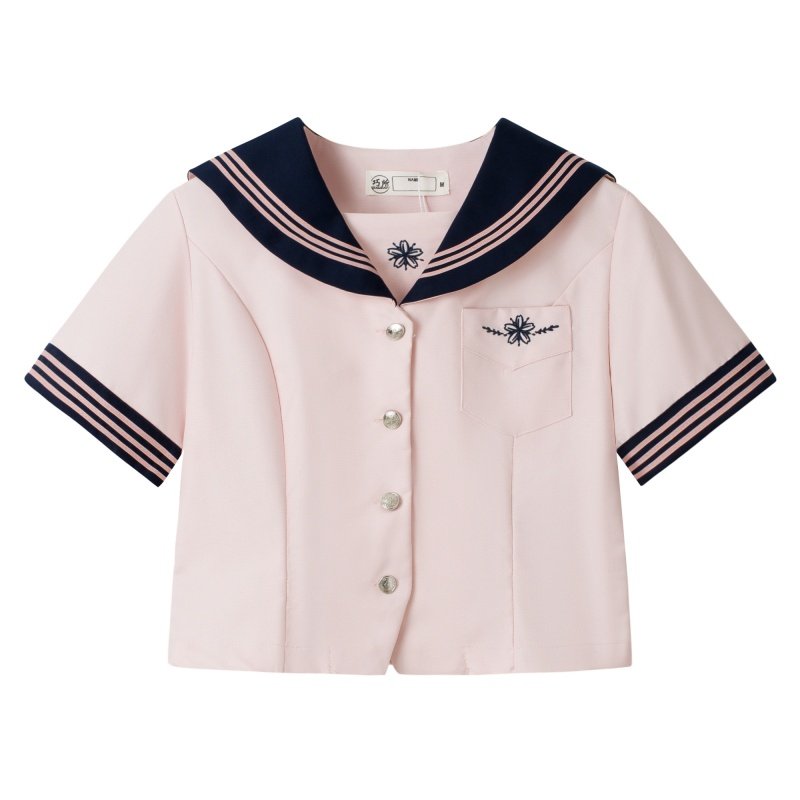 巧所【樱澜中】原创水手服日系jk制服学院风短袖长袖收腰学生套装