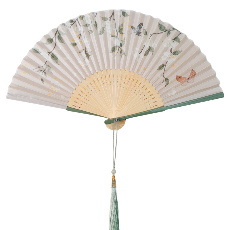 小清新折扇女扇夏天折叠便携竹扇