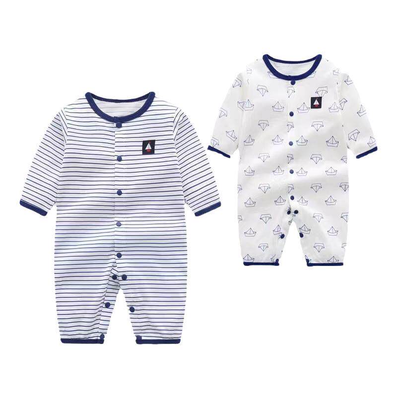 婴儿连体衣夏季薄款纯棉空调服