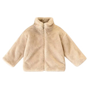 男童冬装洋气保暖仿水貂毛皮草外套宝宝加厚夹棉上衣儿童棉服韩版