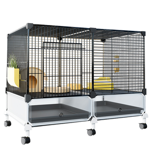 养豚鼠的笼家用大空间室内专用兔笼自动清粪荷兰猪豪华别墅豚鼠笼