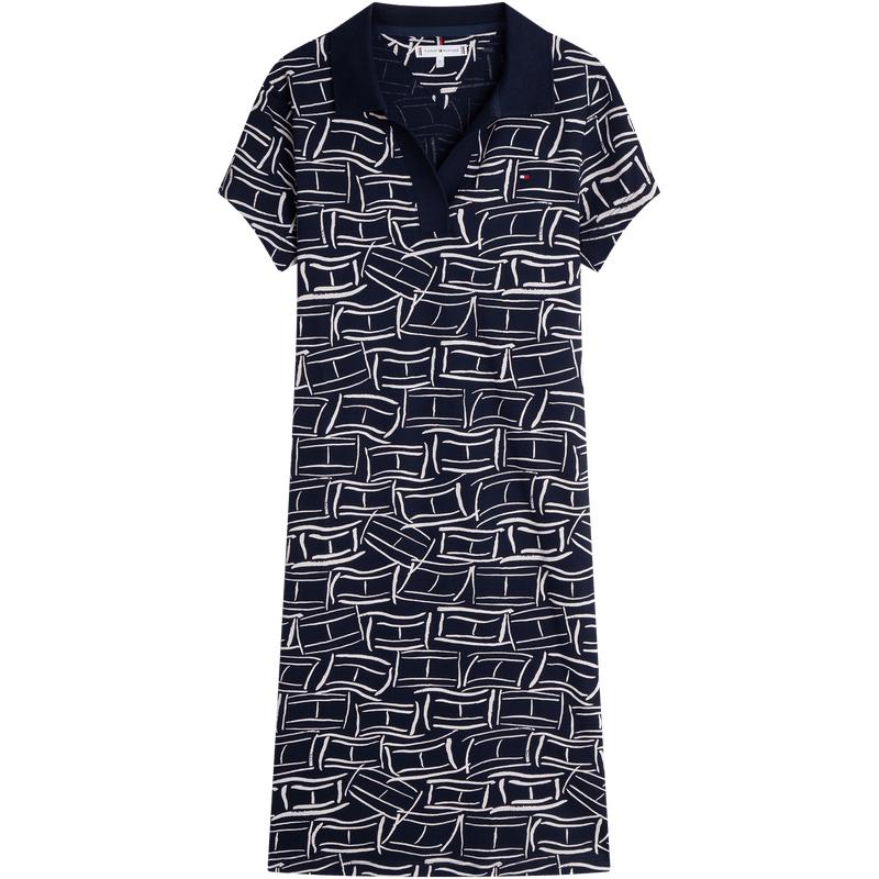 Tommy女装艺术涂鸦满印POLO裙