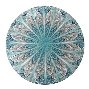 Dmasun圆形冥想打坐瑜伽垫大号专业用防滑天然橡胶隔音健身静坐垫