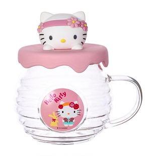 三丽鸥带盖高硼硅玻璃杯耐热卡通儿童水杯高颜值可爱库洛米杯子