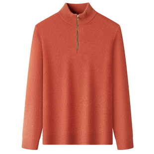 上海春竹100%羊绒衫男款柔软衫2025冬季新款宽松保暖针织打底毛衣