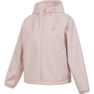 【自营】adidas阿迪达斯女子运动训练休闲梭织连帽夹克外套KS2761