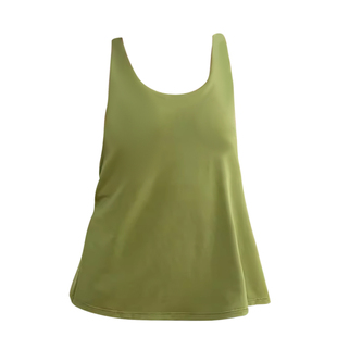 假两件健身背心女含胸垫运动上衣跑步训练交叉美背瑜伽服无 袖T恤