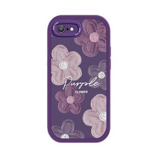适用于苹果8/7手机壳创意油画花朵个性潮流iPhone8Plus/7Plus硅胶保护套镜头全包防摔软壳