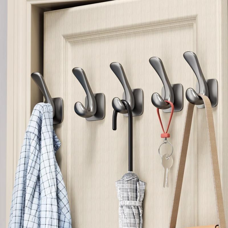 1免打孔挂钩进门鞋柜衣柜后玄钩壁挂挂衣钩衣服关门粘衣帽钩墙壁