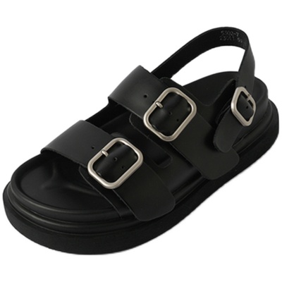 增高露趾夏季厚底罗马凉鞋时尚