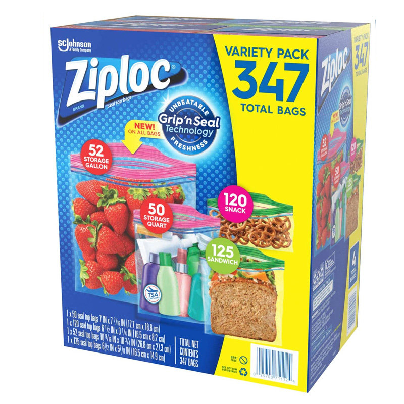 ziploc美国保鲜袋347只