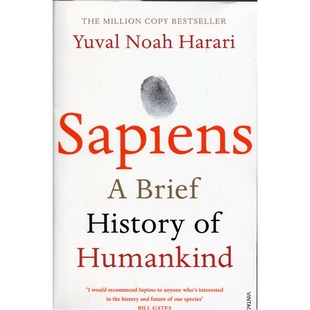 现货 Sapiens: A Brief History of Humankind人类简史 从动物到上帝 英文原版 世界通史以色列历史学家尤瓦尔赫拉利Yuval Harari