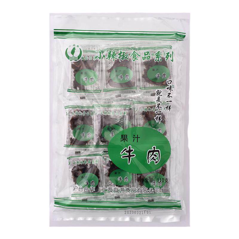 小辣椒香辣牛肉干100g果汁原味沙嗲牛肉片独立小包装台湾风味特产