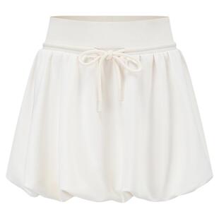 SHRO ENRO2026年春季新款百搭减龄俏皮高腰抽绳花苞裙女蓬蓬短裙