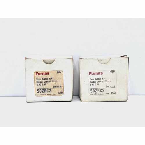 50ZAC2 FURNAS DUPLEX CONTACT BLOCK PUSHBUTTON KIT LOT OF 2
