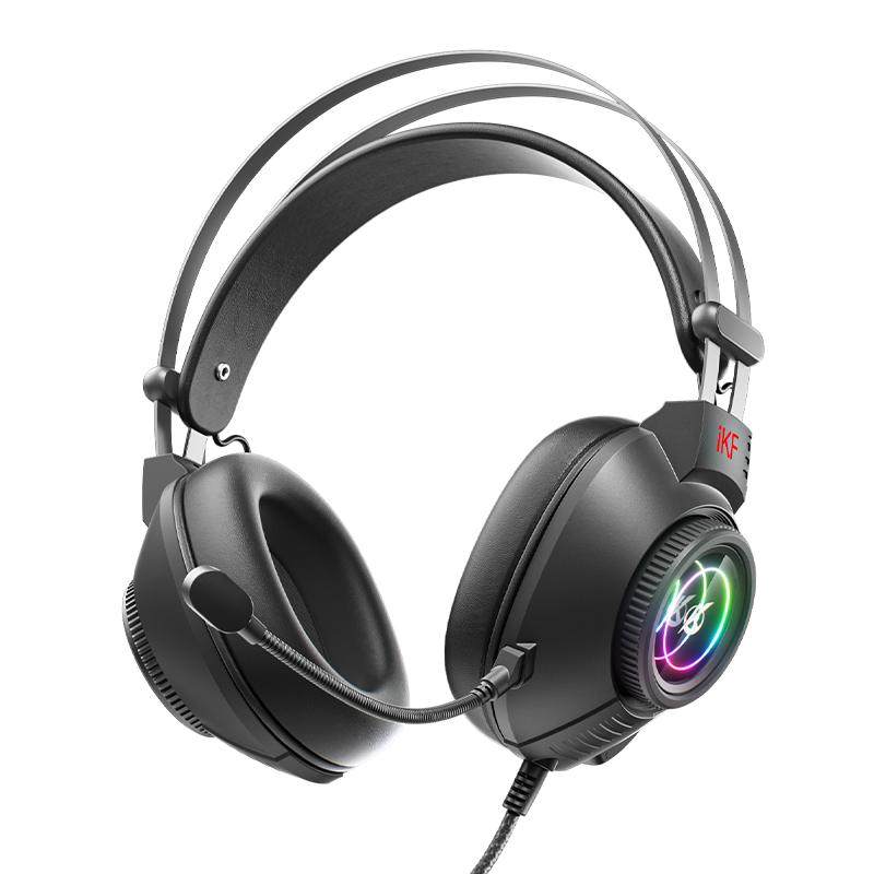 iKF G11有线游戏电竞头戴耳机usb7.1声道带麦RGB灯三角洲无畏契约