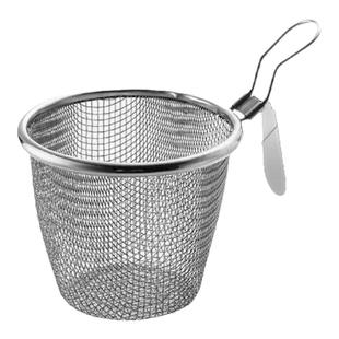 火锅漏勺专用厨房家用挂边粉篱捞面勺漏网油炸过滤网篮不锈钢漏筐