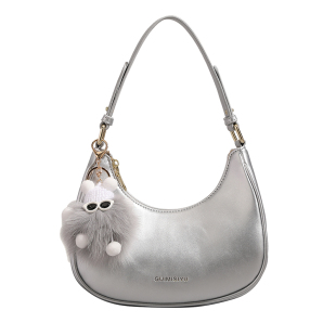 GUIMISIYU2026新款通勤小众百搭月牙包腋下包高级感单肩斜挎包