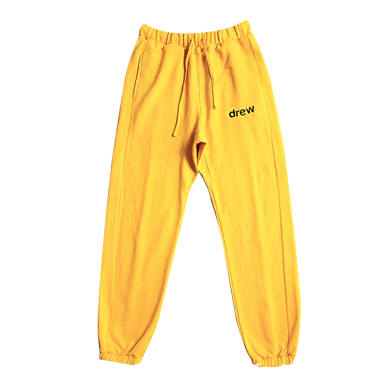 DREW house贾斯汀比伯笑脸长裤子男女情侣同款高街潮牌休闲裤卫裤