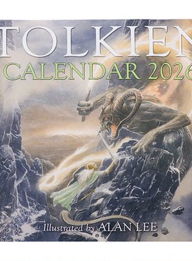 托尔金2026年官方日历英文原版 Tolkien Calendar 2026 The Great Tales of Middle-earth 中洲历史艾伦李插画 魔戒指环王