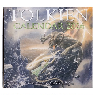 托尔金2026年官方日历英文原版 Tolkien Calendar 2026 The Great Tales of Middle-earth 中洲历史艾伦李插画 魔戒指环王