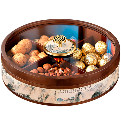 实木0甲醛-独家密封圈防潮干果盘