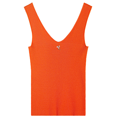 落落狷介针织冰丝吊带背心女