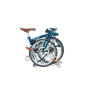 CRANSTON电光蓝R20 Max三折叠自行车成人超轻便携复古9速20寸单车