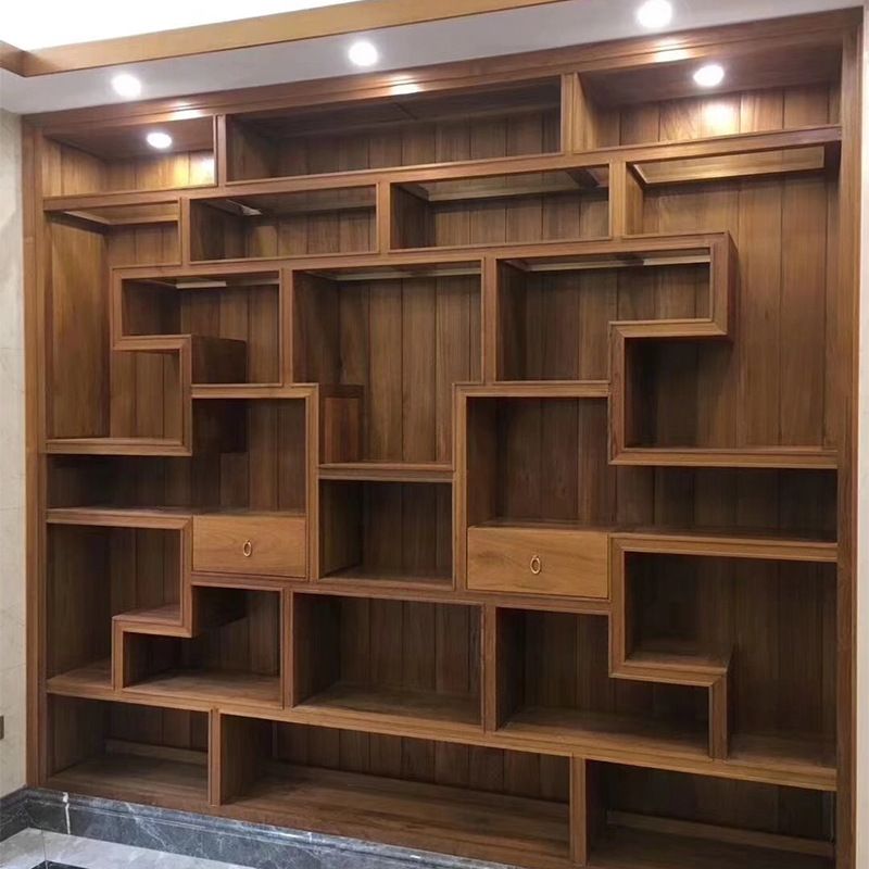 木材书架落地客厅简易置物架家用卧室收纳储物柜办公室物品展示柜