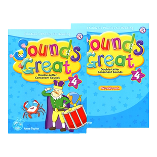 【巴布阅读】原版小学英文音标字母发音phonics自然拼读拼读学习Sounds great4级少儿图书系列学生书册APP赠资源
