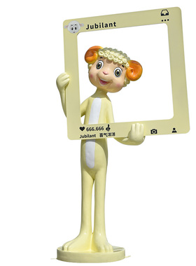 卡通绵羊雕塑商场美陈装饰大摆件