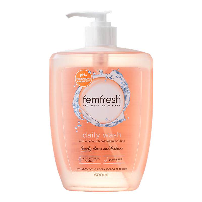 英国femfresh芳芯女性私处护理液日常清洁600ml+50ml*3 芯芯实拍商品图