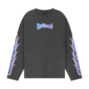 WE11DONE男女同款字母火花logo长袖T恤个性宽松潮酷街头感朋克风