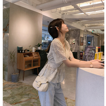 谜秀超仙女2019夏装新款显瘦雪纺衫2