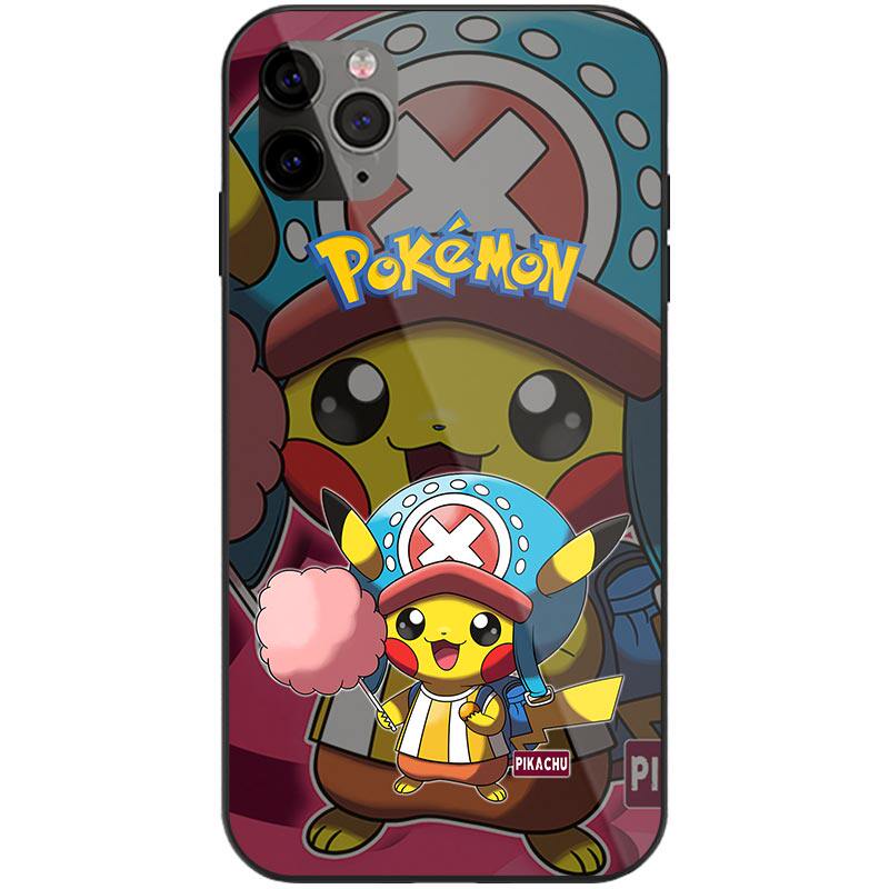 乔巴海贼王皮卡丘小众全包日漫手机壳适用iPhone16液态硅胶小米13/12/14苹果15ProMax华为安卓玻璃动漫保护壳