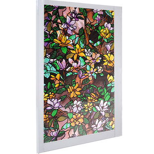 彩色玻璃贴纸卧室遮光浴室窗户贴纸防透卫生间窗贴窗纸透光不透明