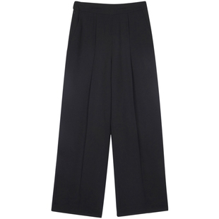 LESS春秋精纺西装裤女通勤职场纯色休闲垂感直筒裤子女2O7E10130