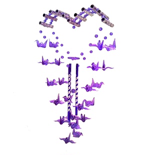 创意千纸鹤风铃挂饰金属日式儿童卧室装饰品蓝色风玲挂件铃铛礼物