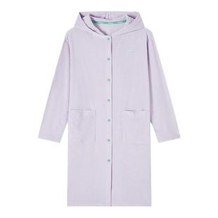 likeuu男女童家居服毛巾布家居短袖套装睡衣儿童连帽浴袍游泳睡袍