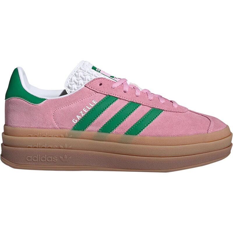 adidas三叶草厚底德训女鞋粉色